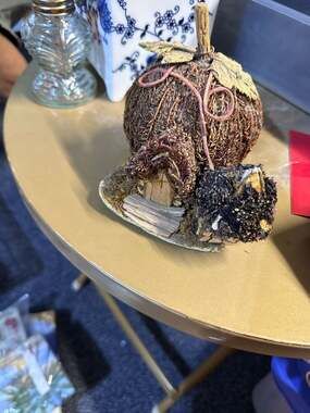 Rustic Twig and Moss Pumpkin Fairy House Fall Decor